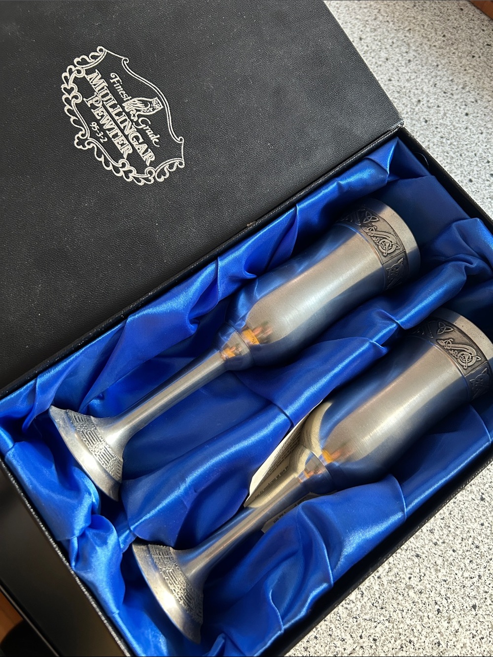 Pewter Toasting Irish Flutes - Set of 2